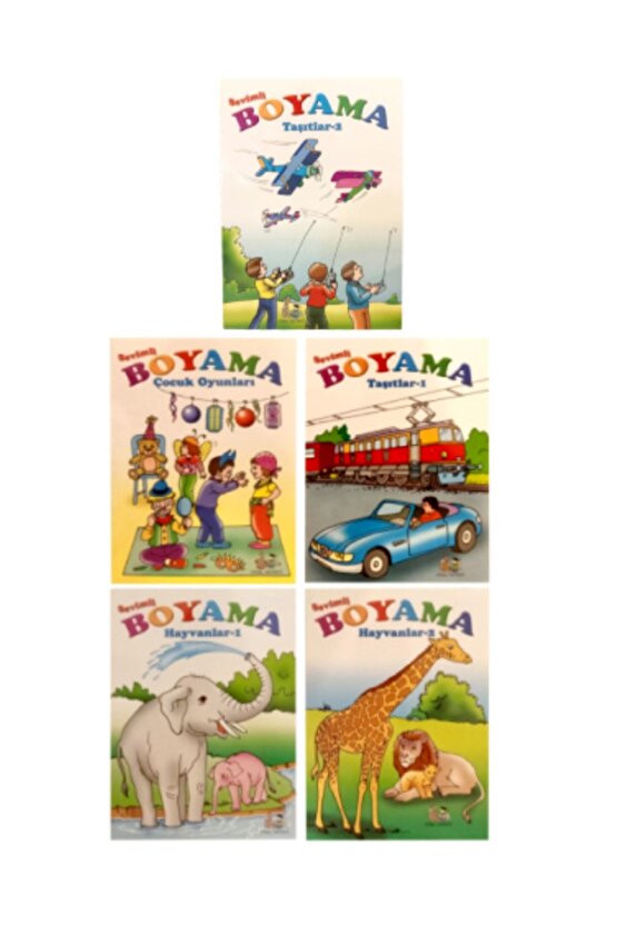 Sevimli Masallı Ve Hayvanlar Alemi Boyama Çocuk Kitabı Serisi 14lü Set