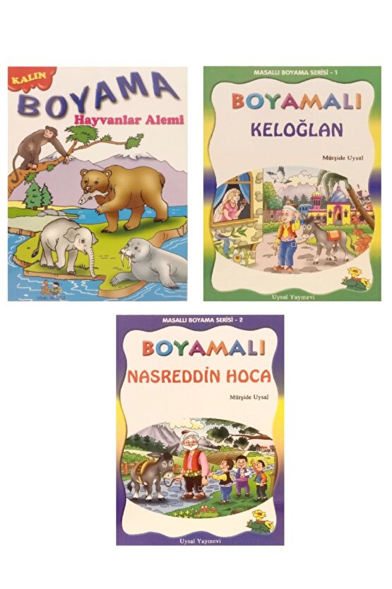 Sevimli Masallı Ve Hayvanlar Alemi Boyama Çocuk Kitabı Serisi 14lü Set
