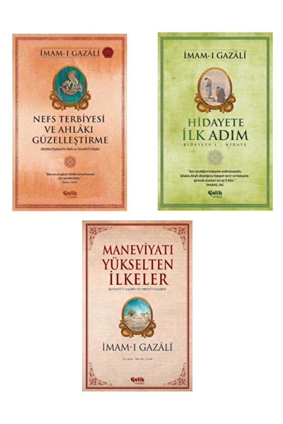 Imam-ı Gazali Seti Nefs Terbiyesi - Hidayete Ilk Adım - Maneviyatı Yükselten Ilkeler 3lü Set