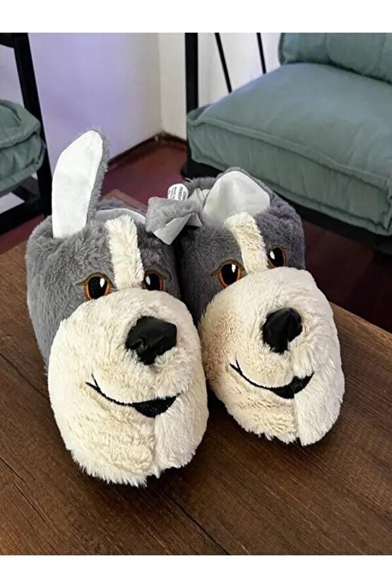 Sevimli Köpek Figürlü Hayvanlı Panduf