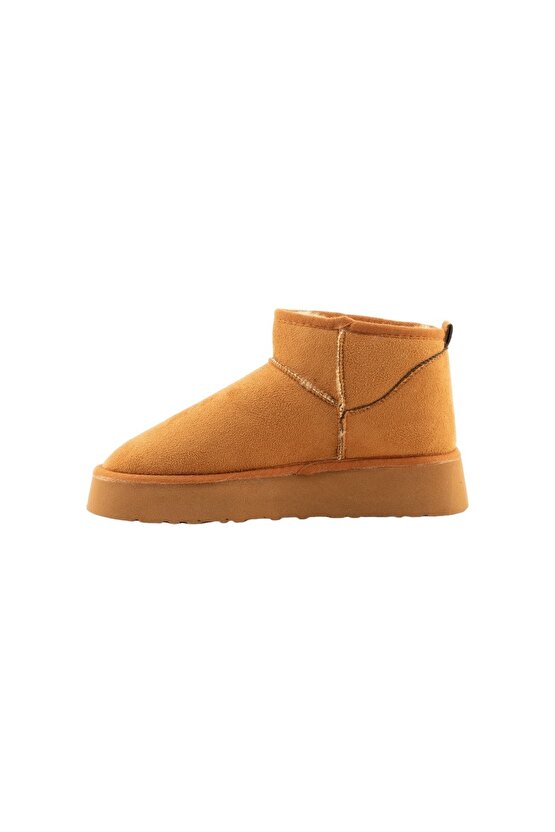 Moli Yeni Sezon Ayak Boy Mini Süet Içi Kürklü Tüylü Kalın Taban Kadın Bot Rumgayshoes