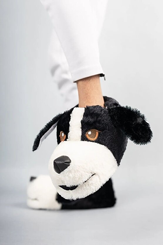 Konfor Sevimli Köpek Figürlü Peluş Panduf Ünisex Hayvanlı Panduf