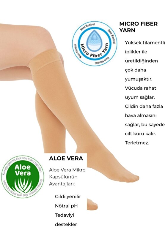 Dizaltı Burnu Kapalı Çorabı (orta Basınç)