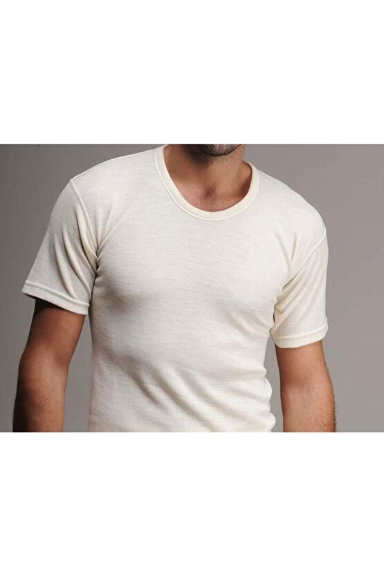 Erkek Büyük Beden 2xl Kısa Kollu Yün Termal Fanila Woolmark Sertifikalı Ekoteks Belgeli
