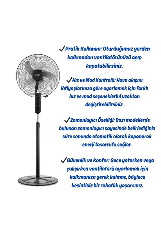 Dn 91032 Uzaktan Kumandalı 18 110 Watt Ayaklı Vantilatör Glrshop