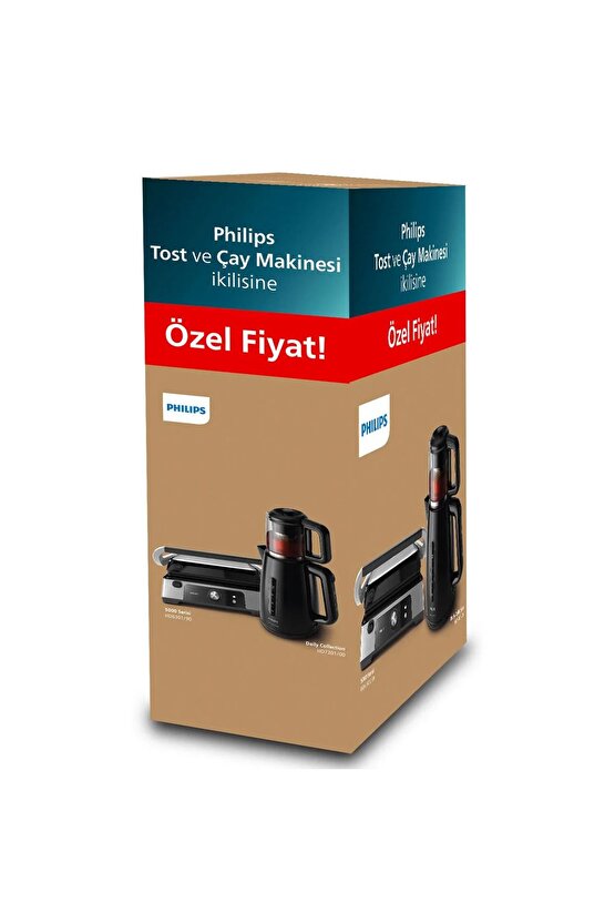 HD630190 2200 W Tost Makinesi + HD7301 Çay Makinesi Hediyeli