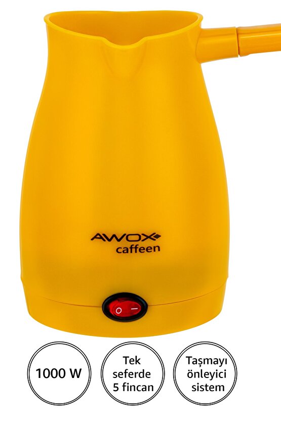 Caffeen Türk Kahvesi Makinesi Elektrikli Cezve Sarı