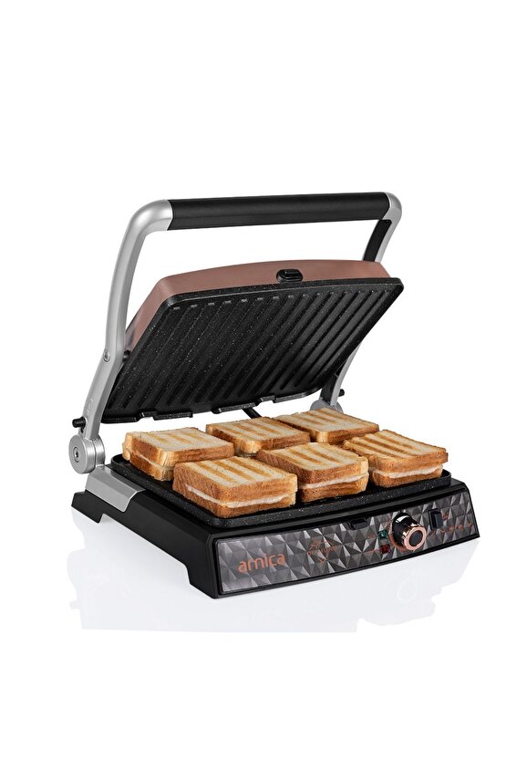 Diamond GH26250 Granit Izgaralı Tost Makinesi Rose