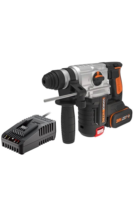 Wx380.9c 20volt 2.0ah. 2.2j Li-ion Tek Akülü Şarjlı Profesyonel Sds-plus Pnömatik Kırıcıdelici
