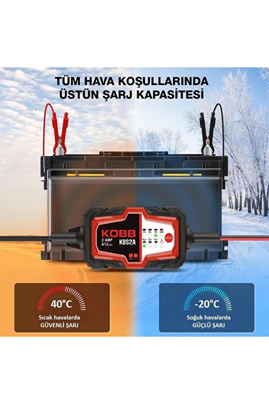 Kbs2a 6v12v 60ah Akıllı Akü Şarj Ve Akü Bakım  Desülfatör