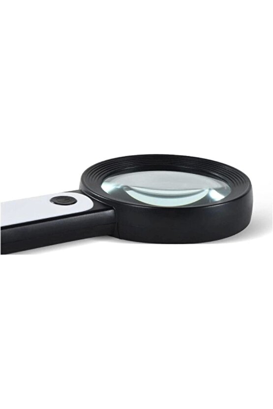 30x 12ışıklı Büyüteç Taşınabilir Çıft Katmanlı Optik Cam Okuma Büyüteç 229018