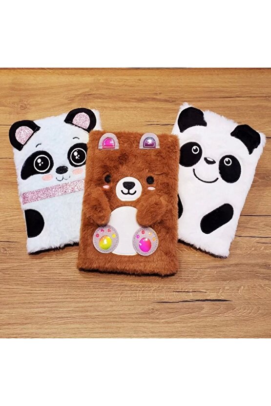 Panda Tasarımlı Peluş Defter