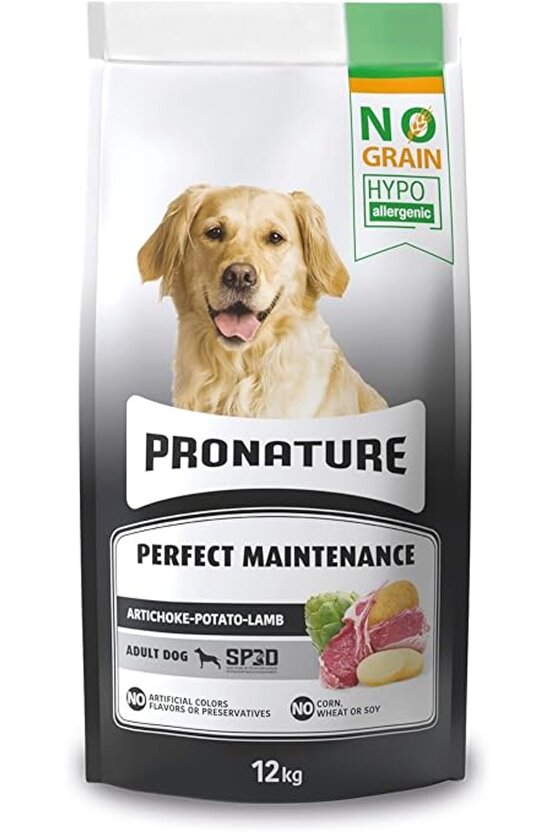 Hypo-allergenic Tahılsız Yetişkin Köpek Maması Kuzu, Enginar Ve Patatesli 12 Kg