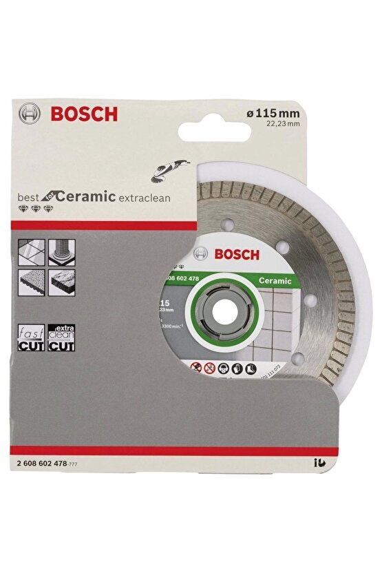 Best Serisi Seramik Için Extra Temiz Kesim Turbo Segman Elmas Kesme Diski 115 Mm