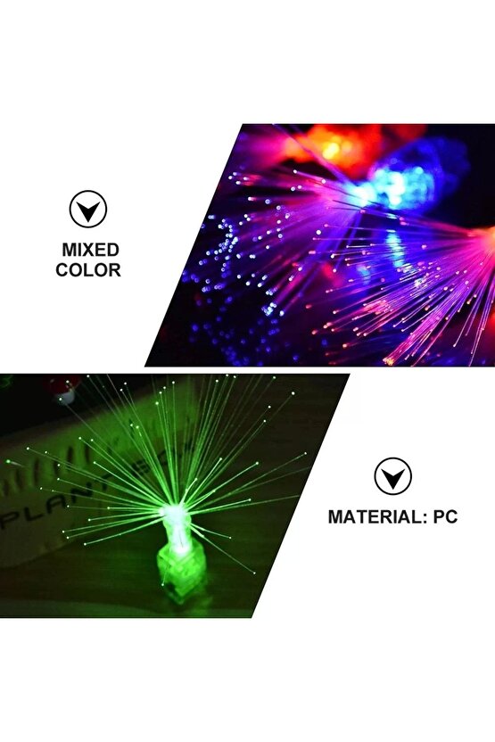 Led Işıklı Renkli Püsküllü Parmak Işığı 4 Renk 4 Adet