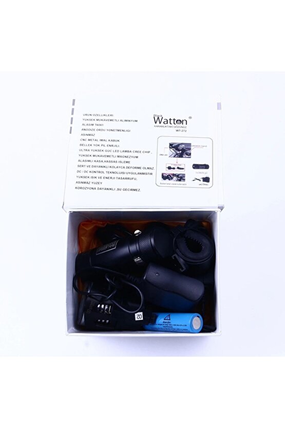 Black Wt-272-profesyonel Bisiklet Lambası
