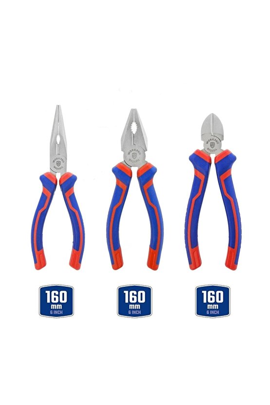 gkcreative Pense Seti Profesyonel 3’lü WP201008 160MM Yeni strbuyx 1073147