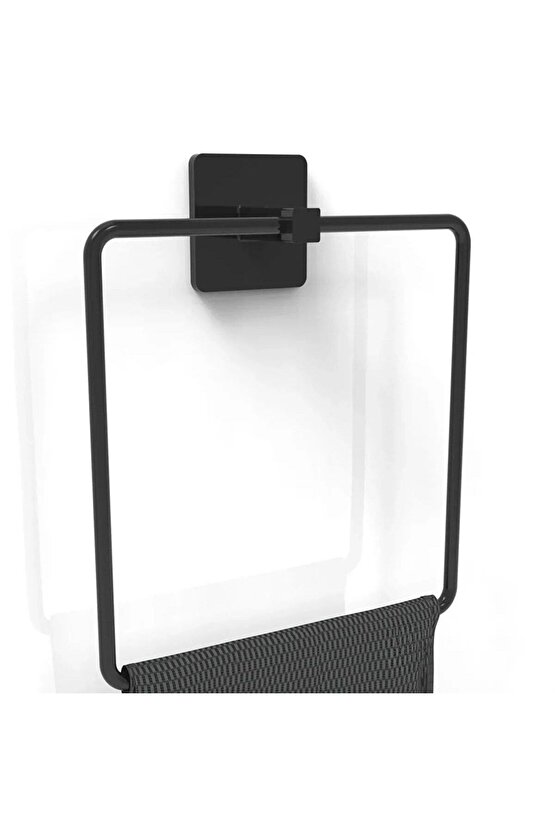 Buffer® Kendiliğinden Yapışkanlı Siyah Paslanmaz Metal Kare Havluluk