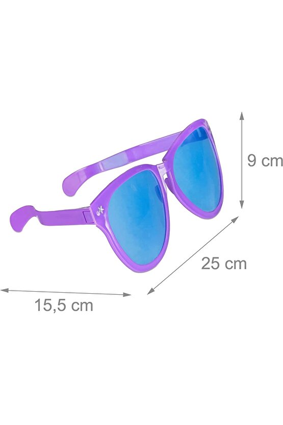 Büyük Parti Gözlüğü Rengarenk 12 Adet 27x9 cm (4767)