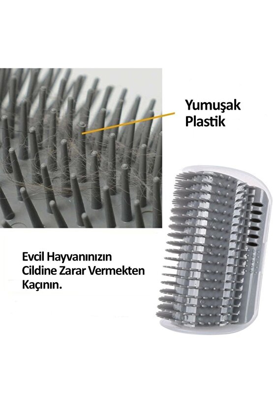 Pratik Kedi Tüyü Kaşıma Ve Tarama Aparatı Duvara Monte Kaşıma Aleti (4767)