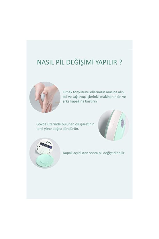 6 Başlıklı Pilli Tırnak Törpüsü ( Bebekler Kullanılabilir ) (4767) - AGT3850-6008