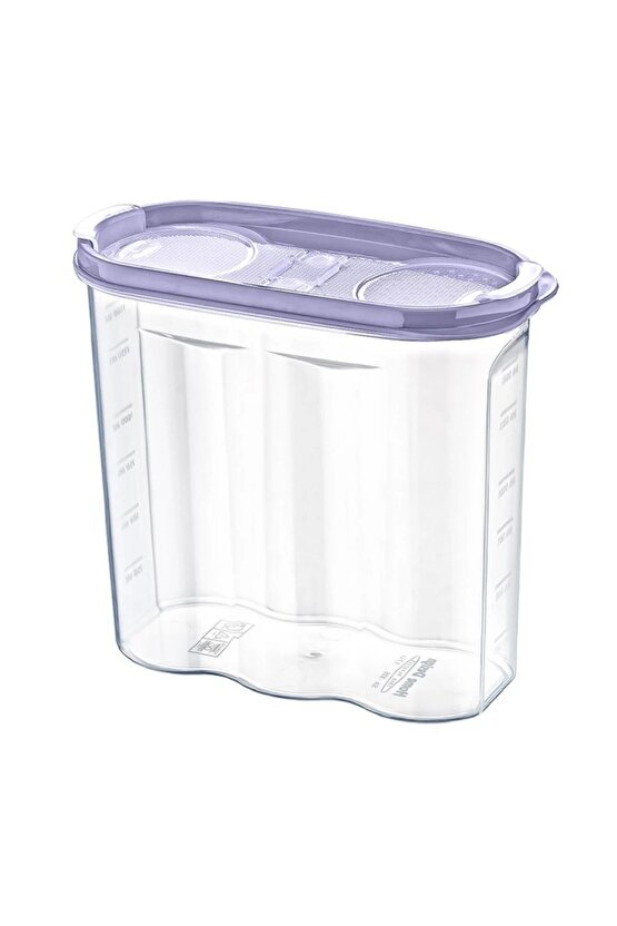 2 Kapaklı Ölçekli Erzak Kuru Gıda Saklama Kutusu Kabı - 17 Litre - SA935 (4767)
