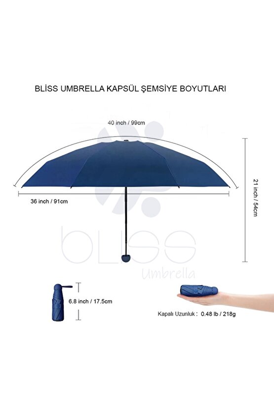 Özel Kılıflı Bordo Şemsiye (KAPSÜL ŞEMSİYE) Bordo