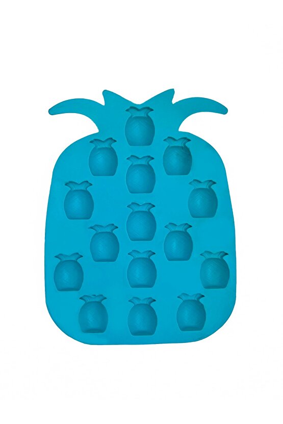 Ananas Silikon Buz Ve Çikolata Kalıbı Mavi