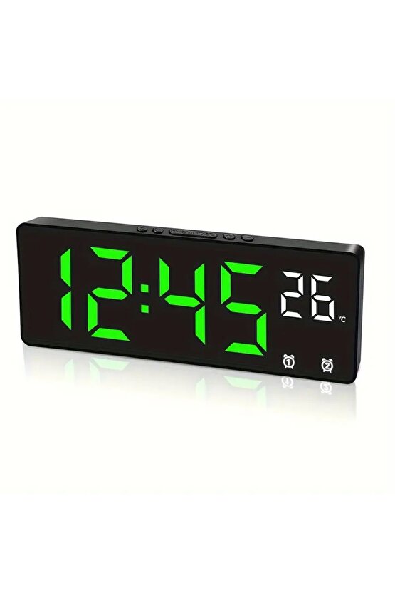 Nie Fantezi Temalı Dijital Alarm Saat, Ayna Yüzeyi, LED Ekran, Sıcaklık ve Tarih, 5 Parlaklık Seviy