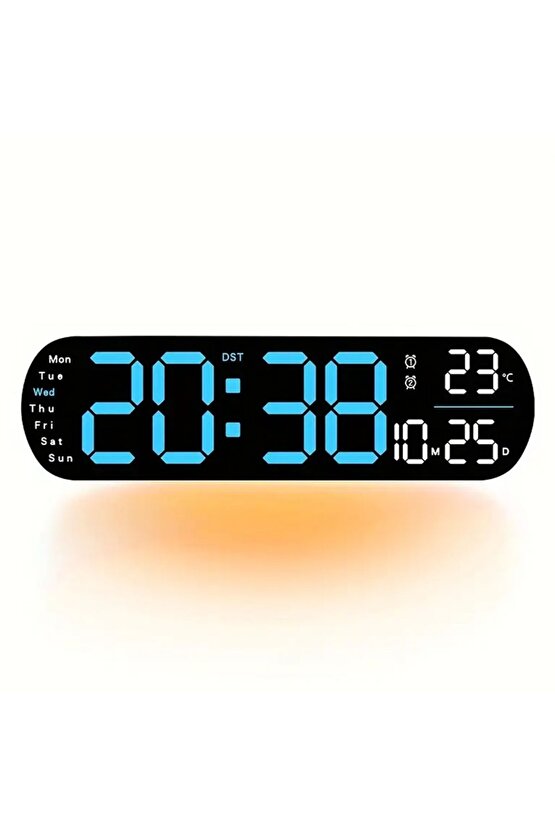 Nie Uzaktan Kumandalı Büyük Dijital Duvar Saati, Çift Alarm, Yaz Saati Uygulaması, 10 Seviyeli Parl