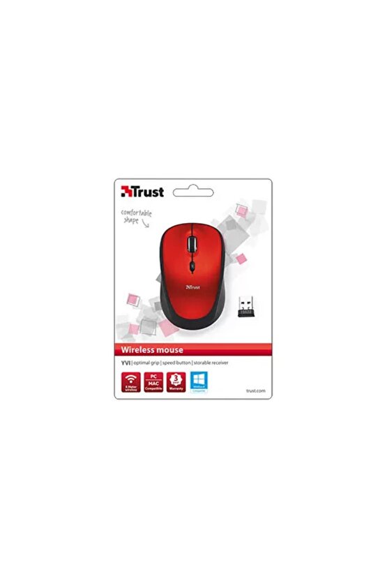 19522 Yvi Kablosuz Mouse Kırmızı