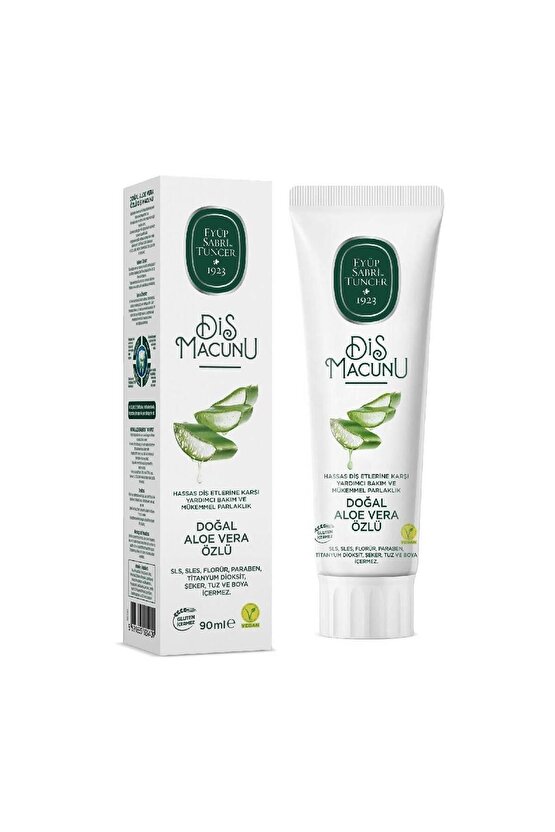 Doğal Diş Macunu 90 ml Aloe Vera