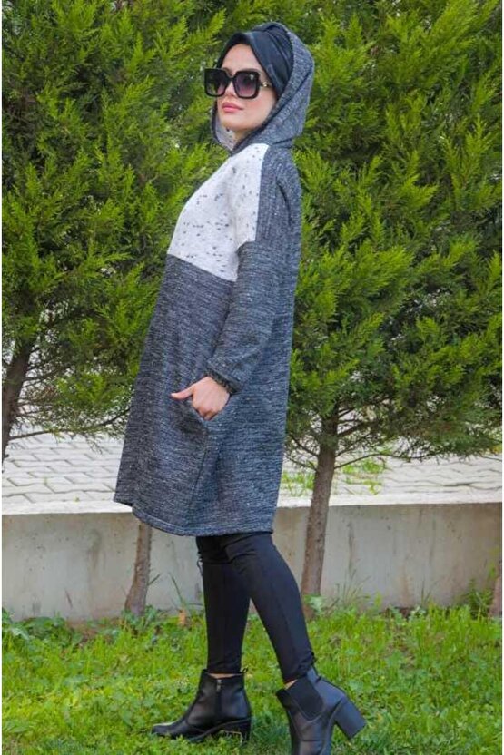 Siyah Beyaz Spor Sweat - 10200