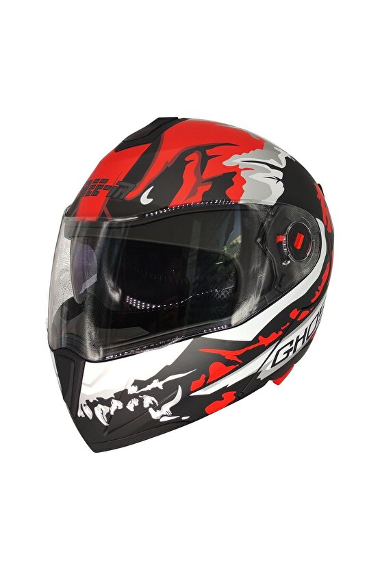 Fr-961 Çeneden Açılır Kask Güneş Vizörlü (mat Kırmızı)