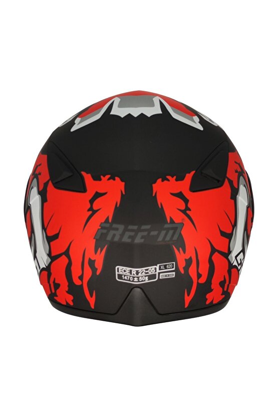 Fr-961 Çeneden Açılır Kask Güneş Vizörlü (mat Kırmızı)