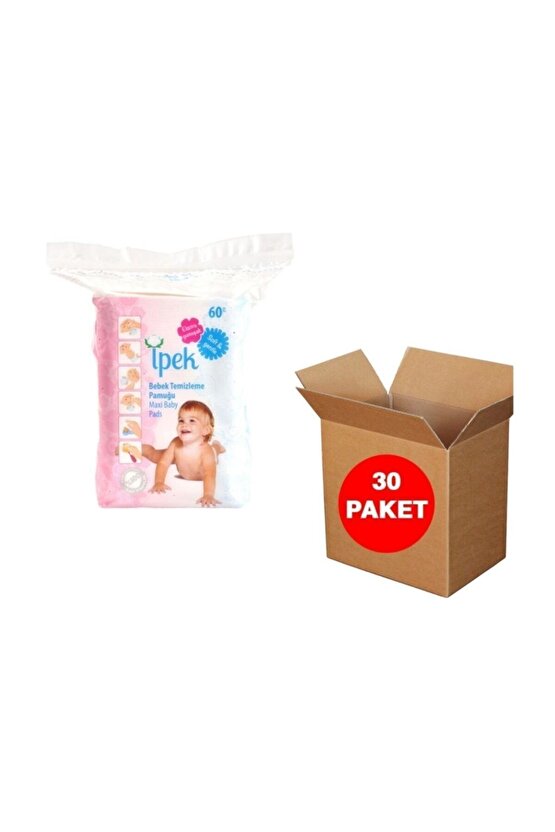 Maxi Bebek Temizleme Pamuğu 60lı 30paket