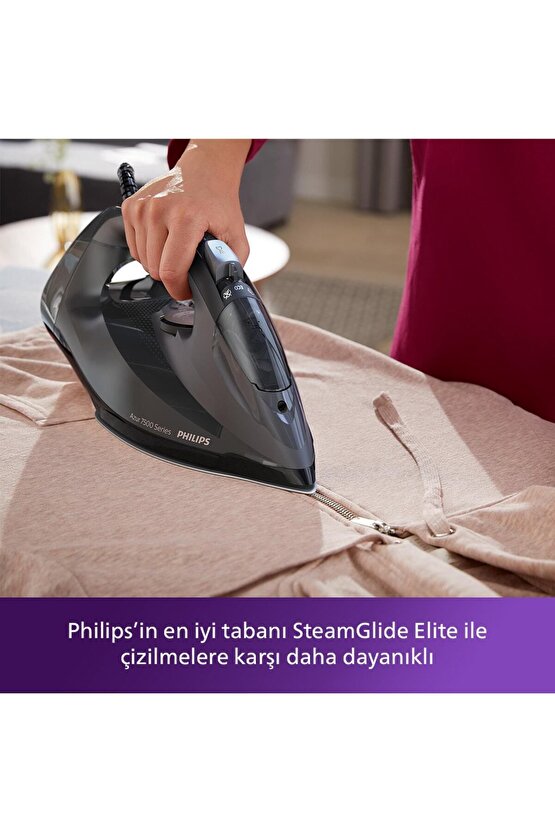 Buharlı Ütü 7500 Serisi Siyah Azur Dst751180 3200w Üstün Performans 215Mseri