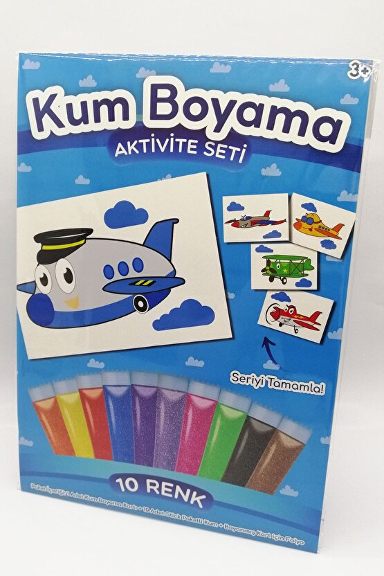 Kaptan Kanat | Uçak Kum Boyama Aktivite Seti