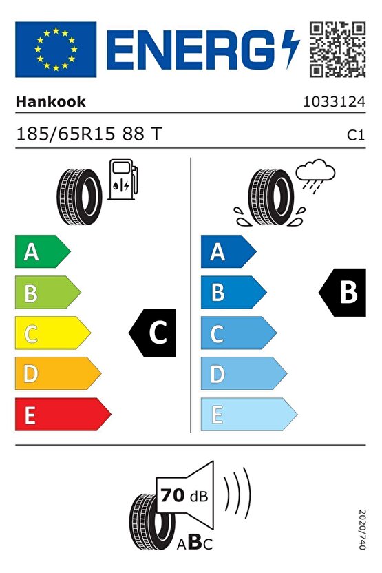 18565 R15 88T Kinergy Eco 2 K435 Oto Yaz Lastiği 2024