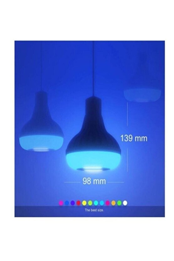 Bluetooth Music Bulb Akıllı Hoparlör Led Işıklı Uzaktan Kumandalı Müzikli Lamba 7 Renk Işıklı
