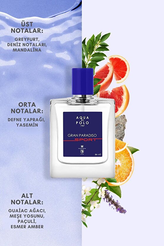 Gran Paradiso Sport 50 ml Narenciye, Odunsu Erkek Edp Parfüm Ve Deodorant Seti Stc