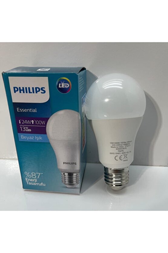 Essential 13 W 6500k Beyaz Işık E27 Led Ampul 2 Adet