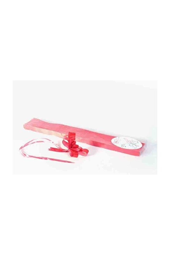 50 Adet Pratik Çekme Rafya Fiyonk Metalize Kırmızı ( 13 Cm * 10 Cm )