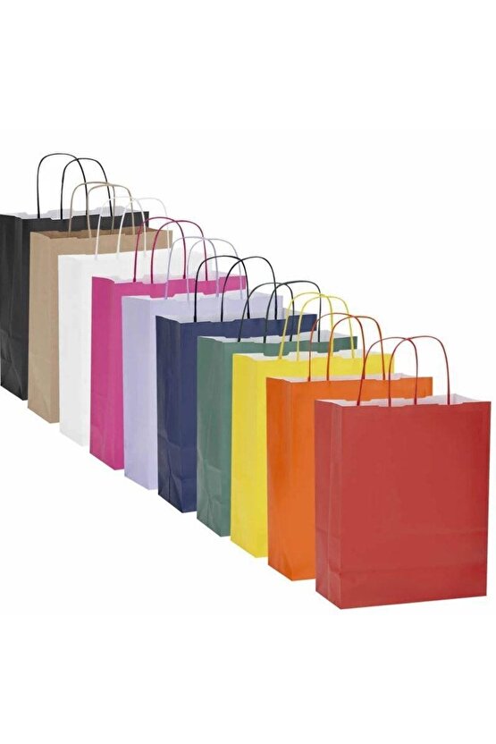 Kraft Kağıt Çanta 25x12x31 Cm Kraft 25 Adet