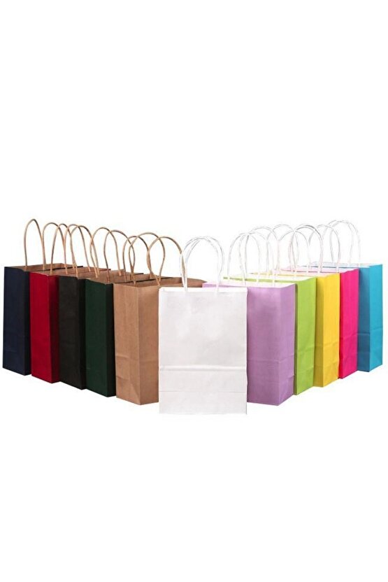 Kraft Kağıt Çanta 25x12x31 Cm Kraft 25 Adet