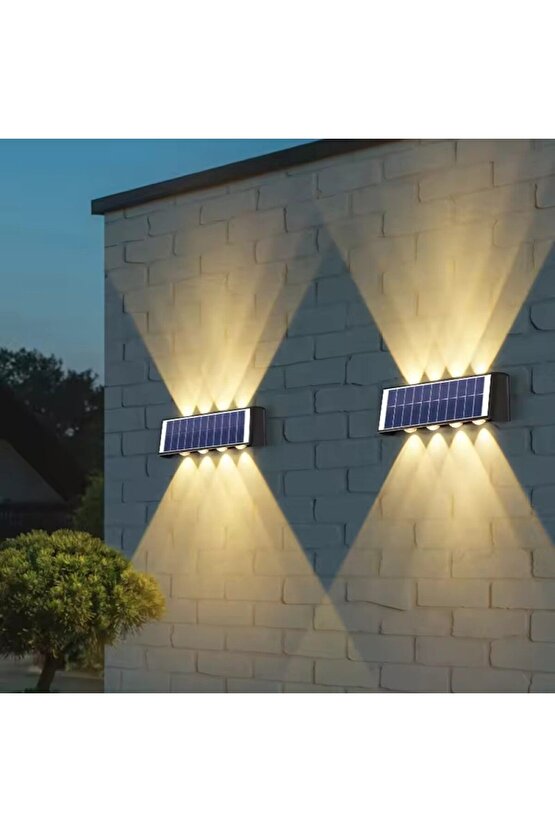 Güneş Enerjili Led Aplik CT 8010 - Solar Enerjili Bahçe Aydınlatma (DIŞ MEKAN)(GÜNIŞIĞI)