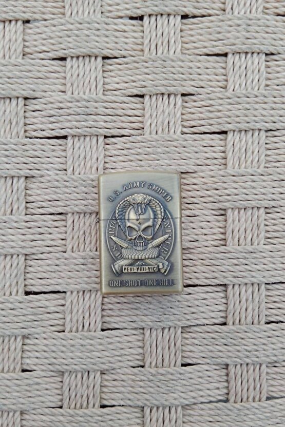 U.S.Army Sniper One Shot One Kill Yazili kabartmali Cakmak
