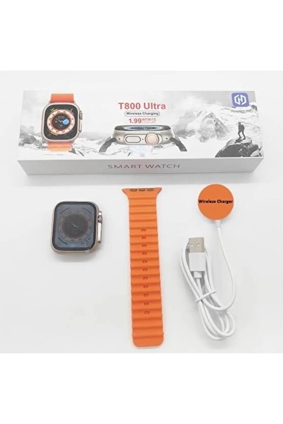 T800 Ultra 49mm Ios Android Uyumlu Akıllı Saat Bt Arama Cevaplama Özellikli 1,99inç Tam Ekran