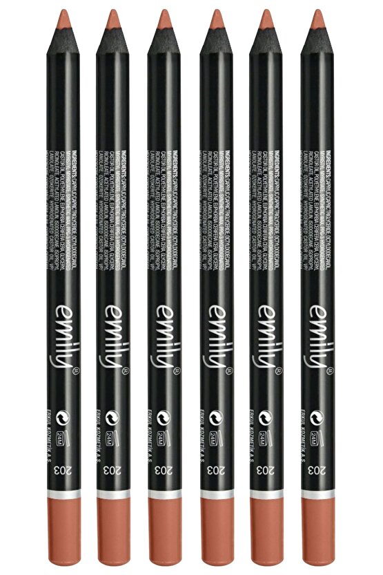Emıly Dudak Kalemi 6lı Set No: 203
