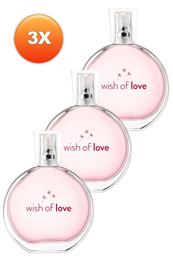 Wish Of Love Kadın Parfüm Edt 50 Ml. Üçlü Set
